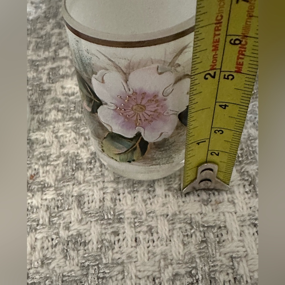 Stunning Vintage Hand Painted Czechoslovakia Bohemia Decanter With 6 Cups, EUC - Picture 8 of 13